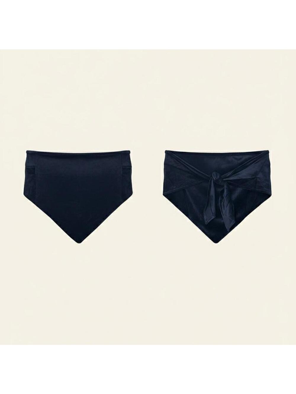 065-Nia Brand Dark Blue Velvet Bandeau Size M
